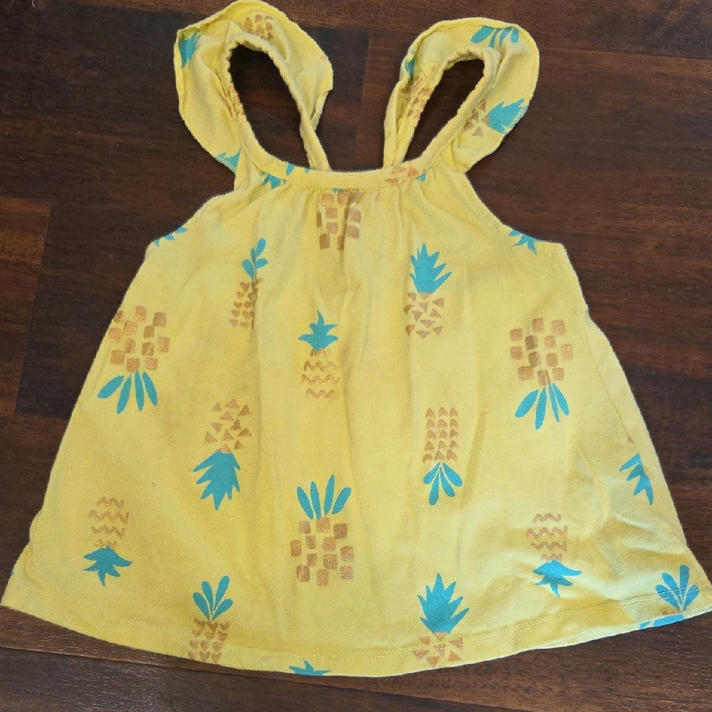 Cat & Jack Sunny Yellow Camisole with Teal Accents